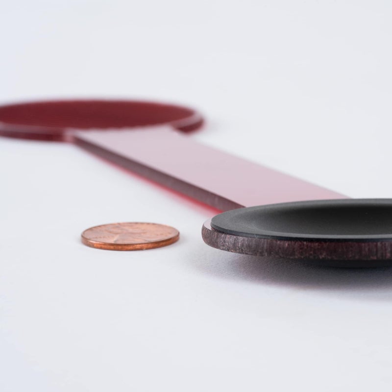 Precision Vision سدادة مركبة، سدادة سوداء/سدادة قضيب مادوكس حمراء، بلاستيك صلب شبه شفاف أحمر - Image 3